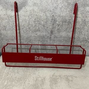 Vintage Stillhouse Red Graphic Metal Country Store Display Rack Hanger Advertise